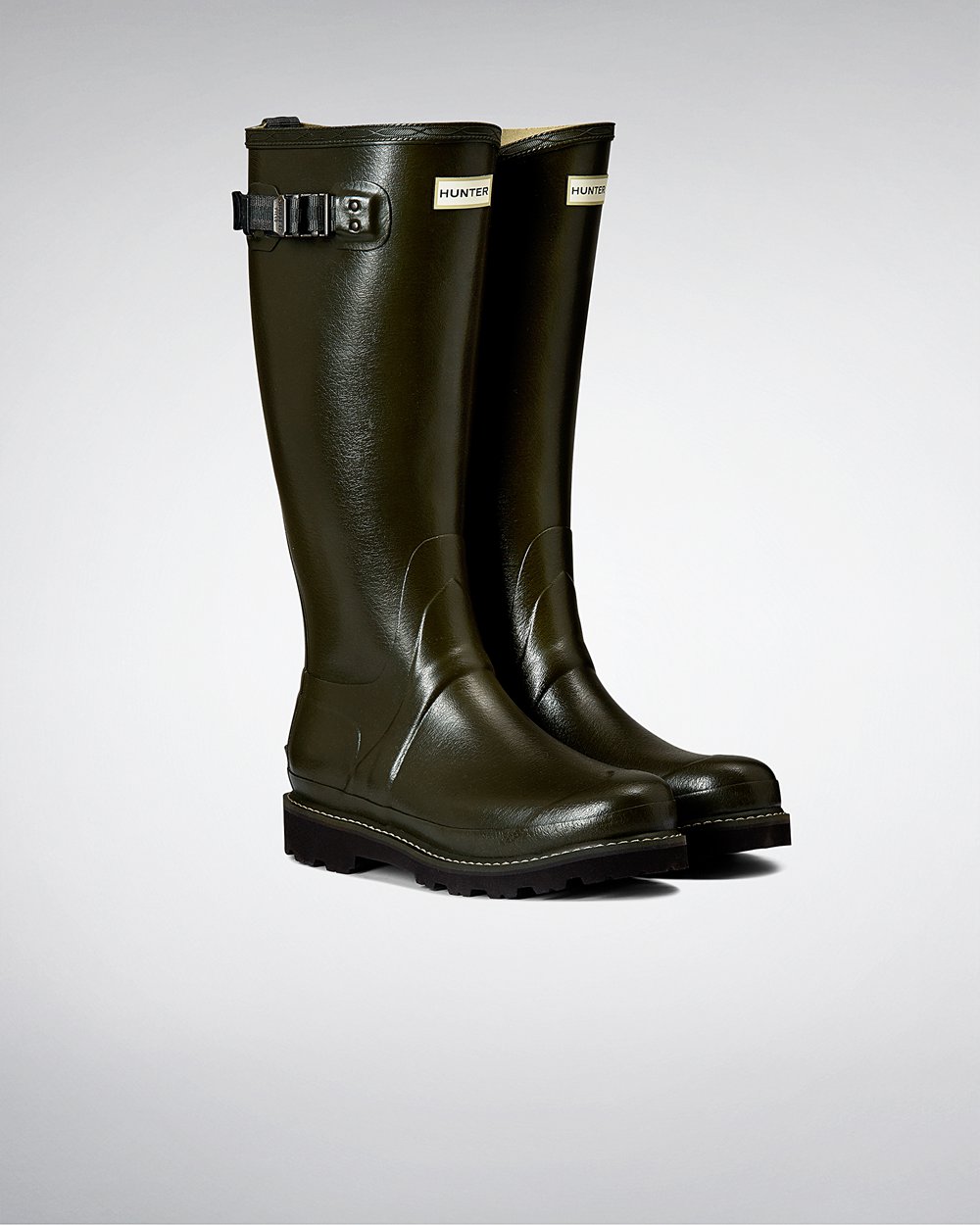 Galochas Altas Hunter Feminina Verde Escuro Oliva - Balmoral Poly-Lined - 81PFADNQT